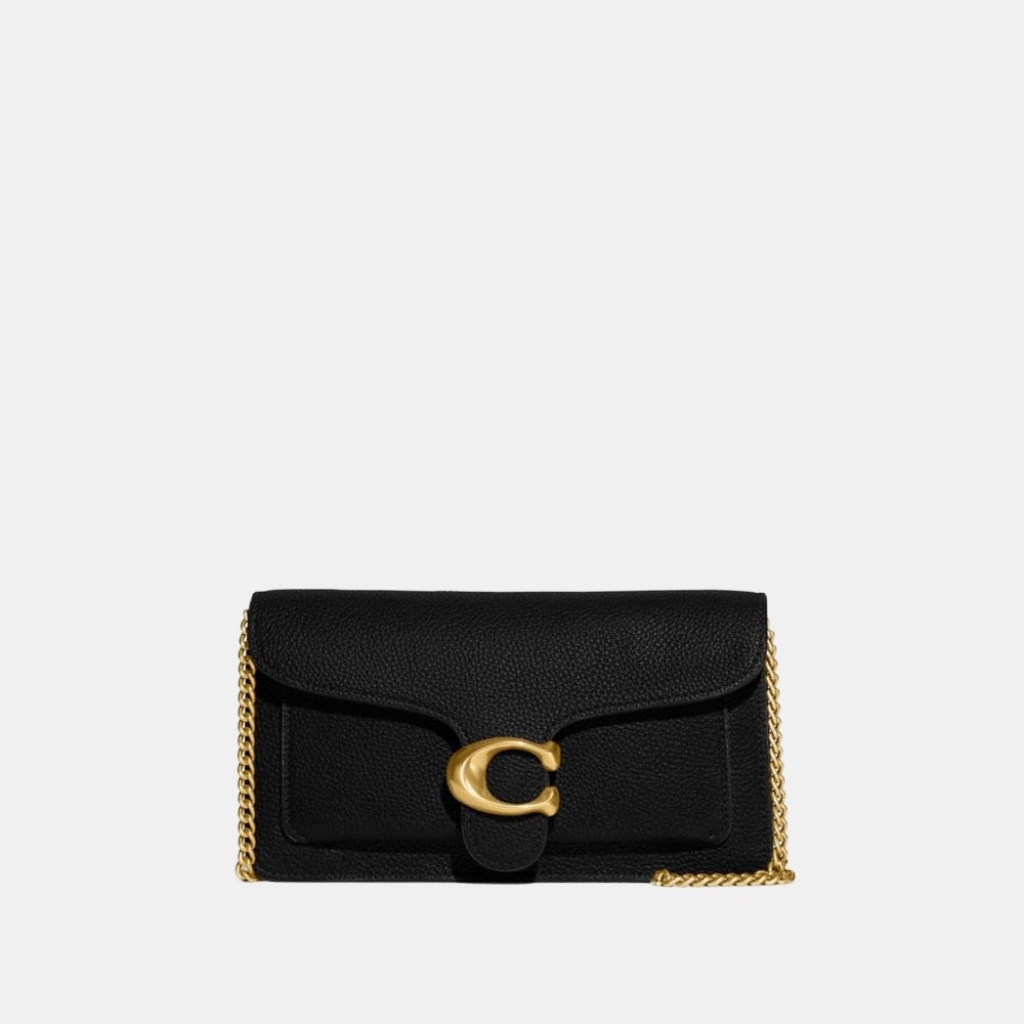 Coach Tabby Chain Clutch - Brass/Black