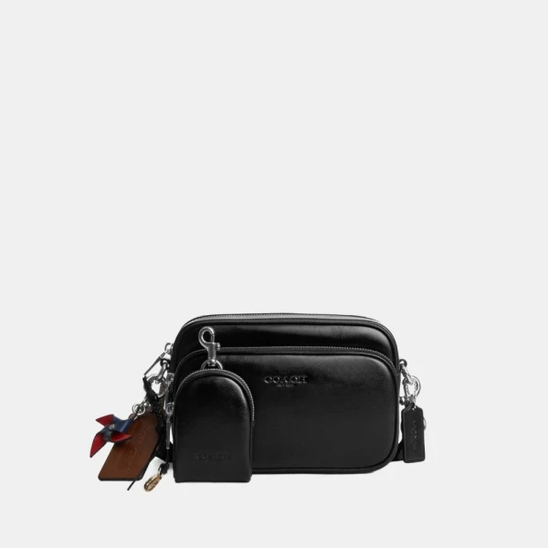 Coach Finlay Crossbody Bag With Charms - Silver/Black