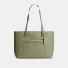 Coach Station Tote Bag In Signature Leather - Gold/Pistachio