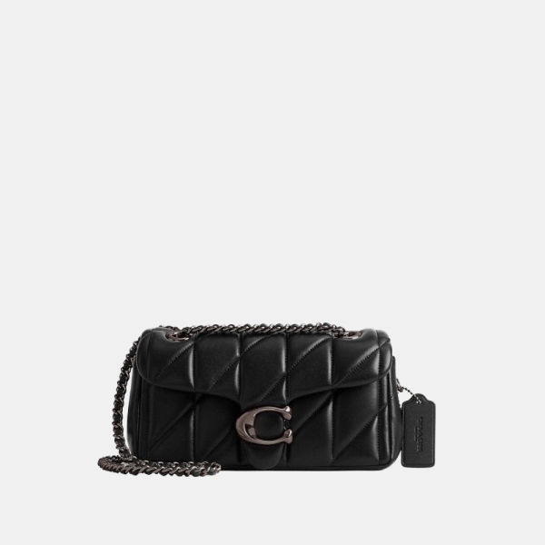 Coach Tabby Shoulder Bag 20 With Pillow Quilting - Pewter/Black