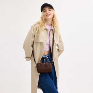 Coach Mini Rowan Crossbody Bag - Silver/Maple - Image 3