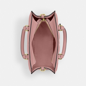 Coach Maggie Small Tote Bag In Signature Leather - Gold/Pink Petal - Image 5