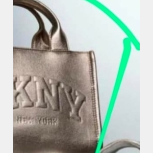 DKNY Metallic Embossed Mini Tote Bag - Metallic Bronze