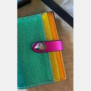 Kurt Geiger London Rainbow Card Holder Wallet - Multi-color (Teal, Yellow, Orange, Hot Pink)