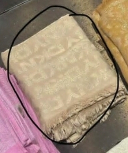 Dkny Monogram Scarf - Beige