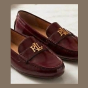 Lauren Ralph Lauren Women's Barnsbury Slip-On Driver Loafers - Burgundy - Size 10 US