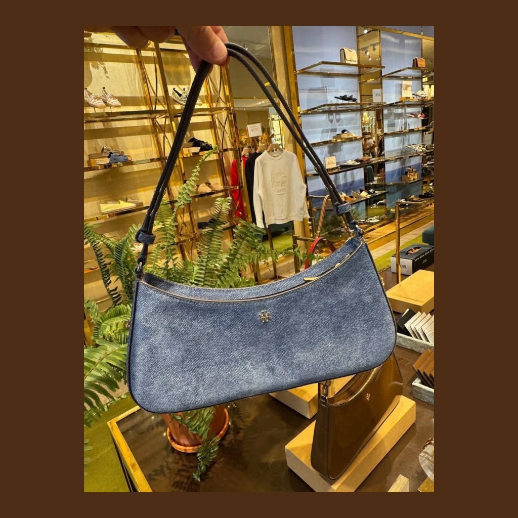 Tory Burch Denim Shoulder Bag - Blue