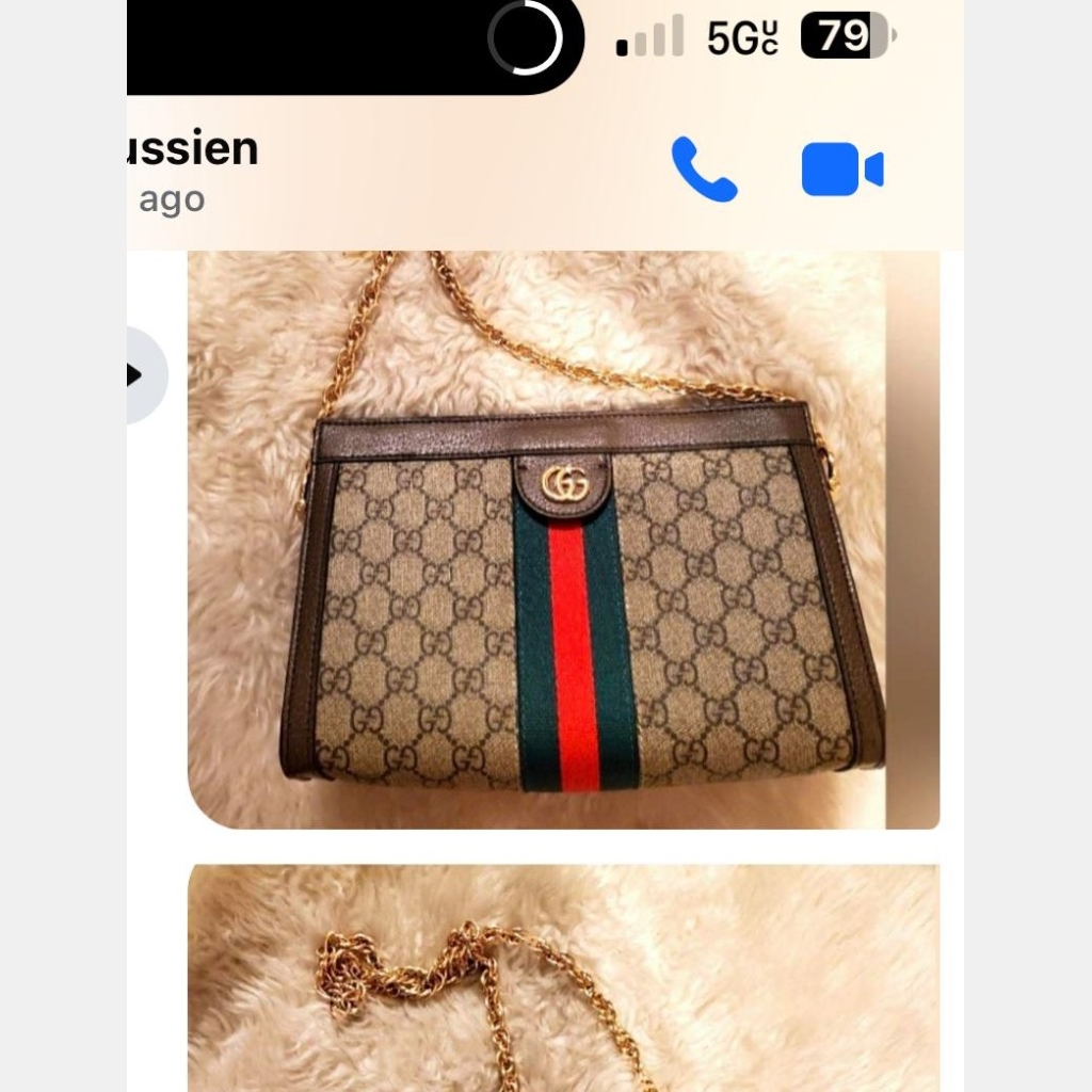 Gucci Ophidia GG Supreme Shoulder Bag - Beige/Brown GG Supreme with Red and Green Web Stripe