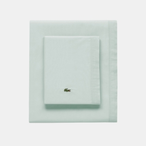 Lacoste Solid Cotton Percale 4-Pc. Sheet Sets - Iced Mint