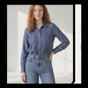 Levi's Women's Faye Long-Sleeve Pop-Over Tunic - Denim Blue