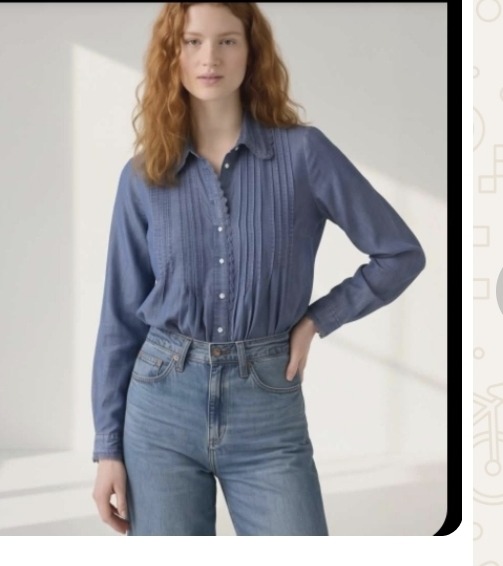 Levi's Women's Faye Long-Sleeve Pop-Over Tunic - Denim Blue