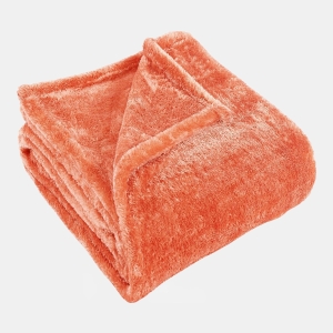 Wrinkle Resistant Plush Fleece Blanket, Twin - Coral