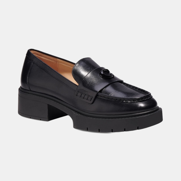 Women's Leah Platform Leather Lug Sole Loafers