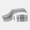 Stripe Dual Sided Woven Kitchen Towel, Set of 3 - Titanium