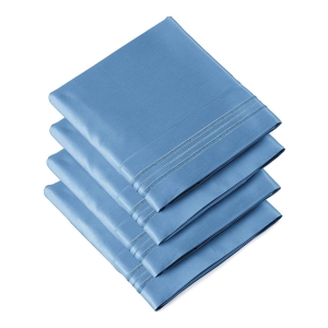 Pillowcase Set of 4 Soft Double Brushed Microfiber - Queen - Denim blue - Image 3