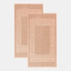 Cotton Greek Key Infinity Border 2-Pc. Bath Rug Set - Peach