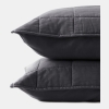 Organic Cotton Quilted Sham 2-Pack - Standard - Charcoal