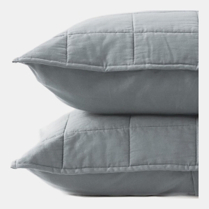 Organic Cotton Quilted Sham 2-Pack - Standard - Quarry