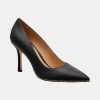Samantha Signature Pointed-Toe Leather Pumps - Black Leather