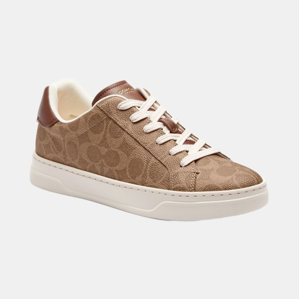 Women's High Line Update Signature Canvas Lace-Up Sneakers - Brown Khaki