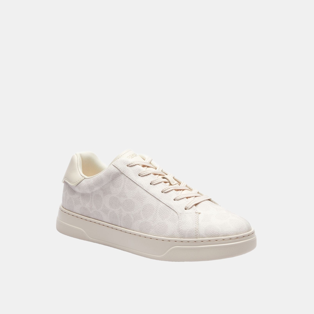 Men's High Line Signature Canvas Sneaker - White