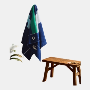 Lacoste Sporty Stripe Cotton Beach Towel, 36" x 72"