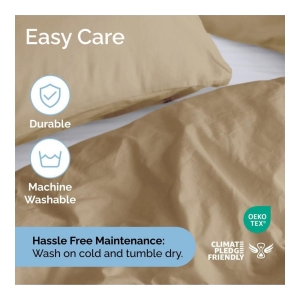 Premium Microfiber Duvet Cover Set - Twin - Beige - Image 7