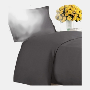 Premium Microfiber Duvet Cover Set - Twin - Dark grey