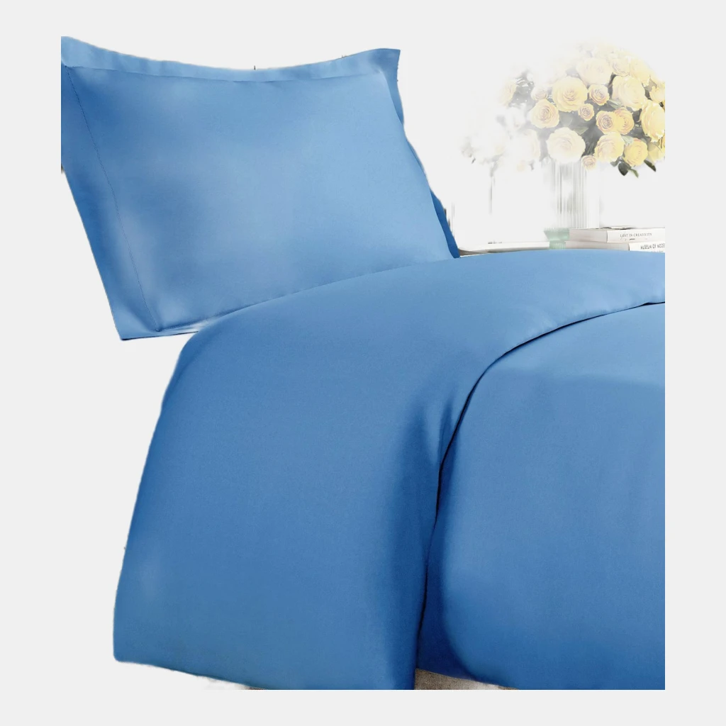 Premium Microfiber Duvet Cover Set - Twin - Denim blue