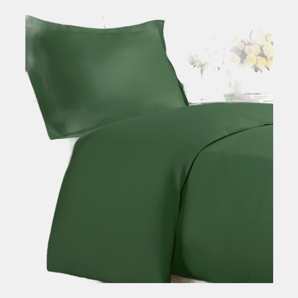 Premium Microfiber Duvet Cover Set - Twin - Emerald green