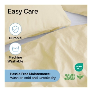 Premium Microfiber Duvet Cover Set - Twin - Off white - Image 7