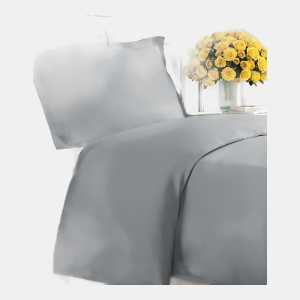 Premium Microfiber Duvet Cover Set - Twin - Steel blue