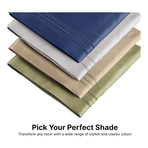 Pillowcase Set of 4 Soft Double Brushed Microfiber - Queen - Emerald green - Image 6
