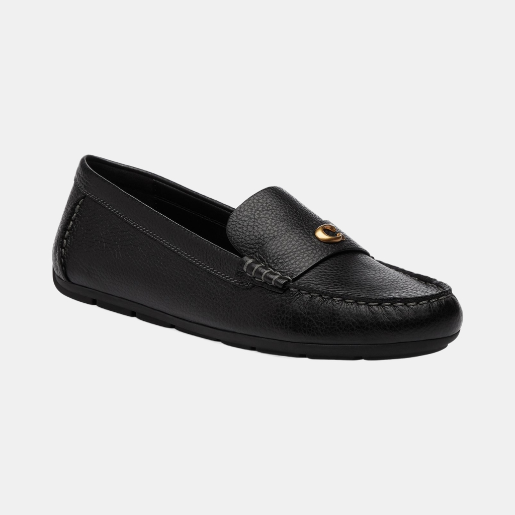 Sculpted C Leather Classic Loafer Flats - Black