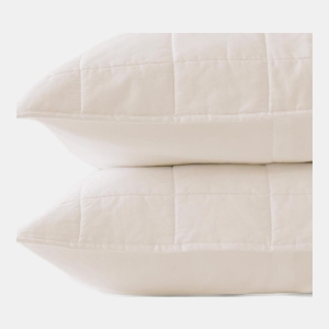 Organic Cotton Quilted Sham 2-Pack - Standard - Bone