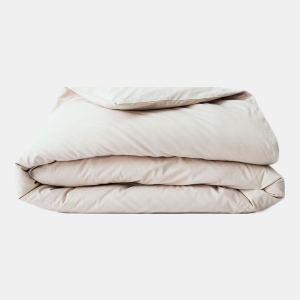 Organic Cotton Cool-Air Percale Duvet Cover - Full/Queen - Bone