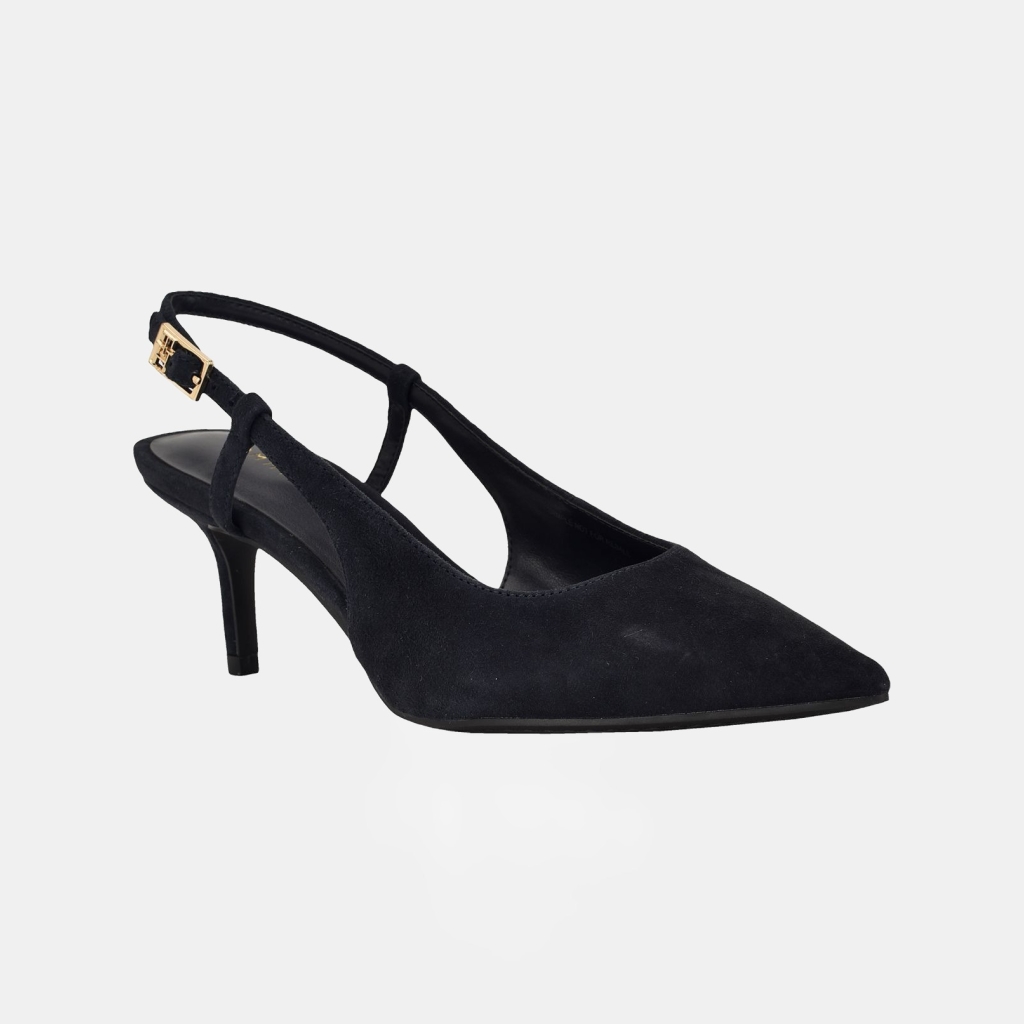 Tommy Hilfiger Women's Cerizza Pointed Toe Slingback Pumps - Dark Blue Suede