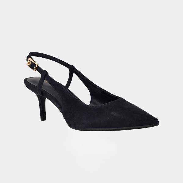Tommy Hilfiger Women's Cerizza Pointed Toe Slingback Pumps - Dark Blue Suede