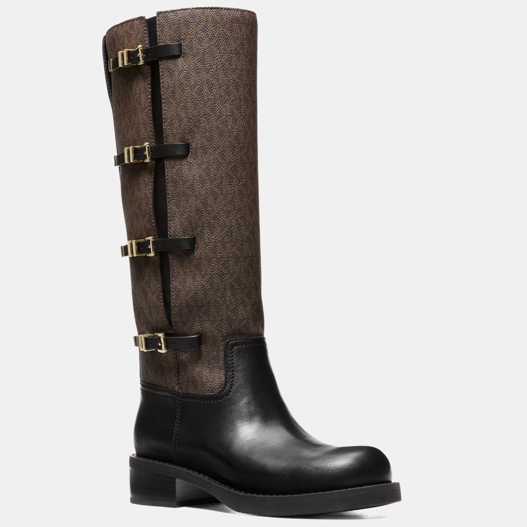 Michael Kors Women's Darrington Block Heel Boots - Brown/ Black