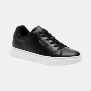 Women's High Line Update Signature Canvas Lace-Up Sneakers - Black, Optic White