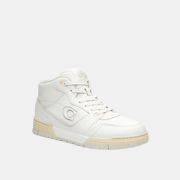 Men's Soho Mid Top Signature Sneakers - Optic White