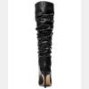 Women's Dawn Heeled Pointed Toe Boots - Black Leather - Image 4