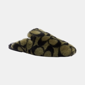 Women's Signature Shearling Slippers - Olive