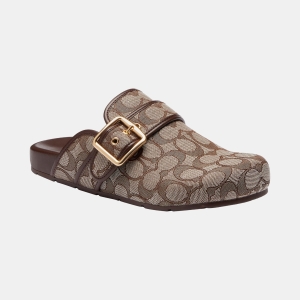Women's Archival Buckle Mule Clogs - Oak/Maple Jacquard
