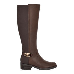 Tommy Hilfiger Women's Imaliz Tall Ornamented Riding Boots - Dark Brown - Image 3