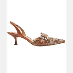 Coach Women's Margot Slingback Pumps - Crystal Jacquard/Burnished Amber - Image 3
