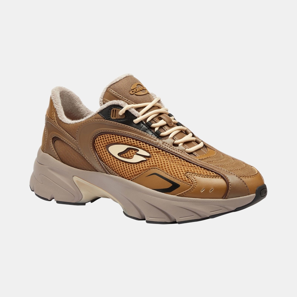 Men's Bolt Runner Lace-Up Sneakers - Brown