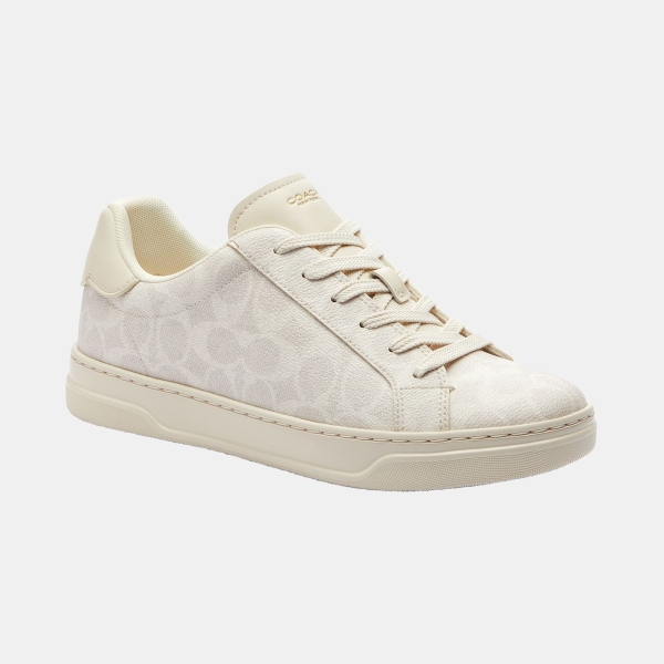 Women's High Line Update Signature Canvas Lace-Up Sneakers - Off White