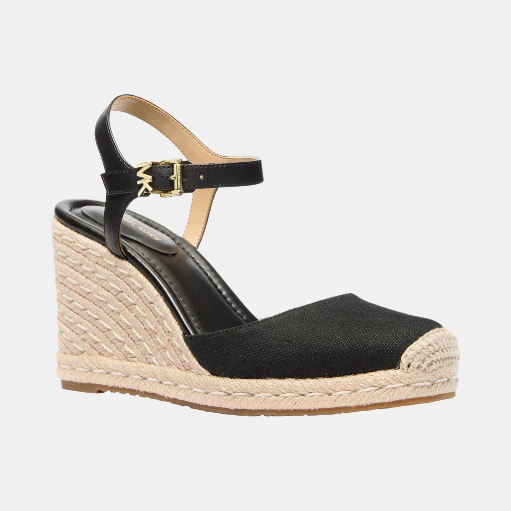 Women's Kenzie Wedge Heel Sandals - Black Linen