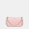 Michael Kors Outlet Jet Set Medium Saffiano Leather Crossbody Bag - POWDER BLUSH